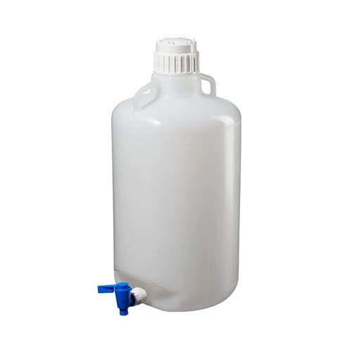 12845. GARRAFON (BIDON) DE POLIETILENO BAJA DENSIDAD 4LT LDPE C/LLAVE Y TAPON DE ROSCA - NALGENE