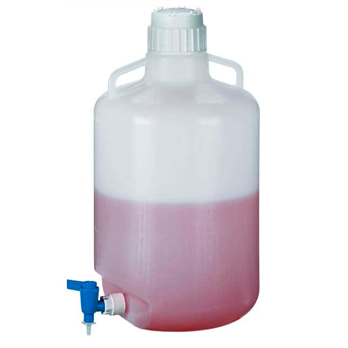 5713. GARRAFON (BIDON) DE POLIETILENO BAJA DENSIDAD 25LT LDPE C/LLAVE Y TAPON DE ROSCA - NALGENE