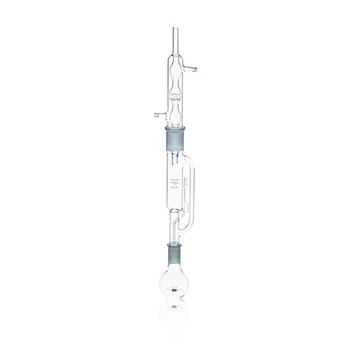 22594. APARATO DE EXTRACCION SOXHLET COMPLETO ALTURA 720MM C/CONDENSADOR ALLIHN Y MATRAZ DE EBULLICION 500ML KIMAX