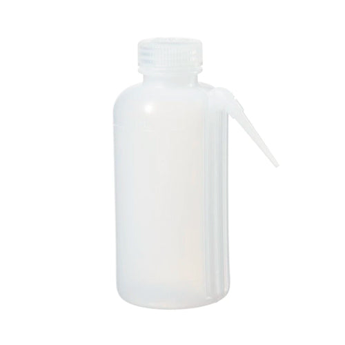 11108. PIZETA (FRASCO LAVADOR) 500ML BOCA ANCHA SALIDA LATERAL C/TAPA NATURAL LDPE - NALGENE