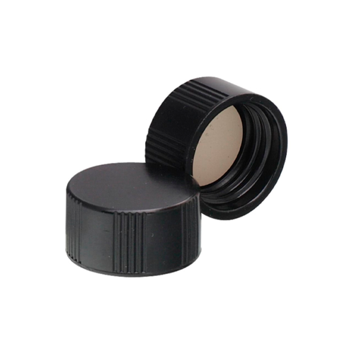 17613. TAPON FENOLICO NEGRO 13-425 C/LINER CAUCHO AUTOCLAVABLE CAJA C/200 PIEZAS - WHEATON