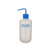 1475. PIZETA (FRASCO LAVADOR) 1LT BOCA ANGOSTA SALIDA SUPERIOR C/TAPA AZUL, AUTOCLAVABLE, PPCO - NALGENE