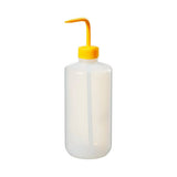 11115. PIZETA (FRASCO LAVADOR) 500ML BOCA ANGOSTA SALIDA SUPERIOR C/TAPA AMARILLA LDPE NALGENE