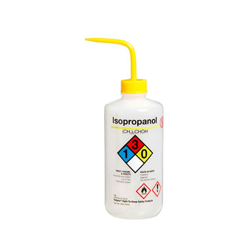 3376. PIZETA (FRASCO LAVADOR) 1LT ISOPROPANOL, BOCA ANGOSTA SALIDA SUPERIOR - NALGENE