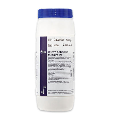 54329. MEDIO PARA ANTIBIOTICOS # 19  500GR - DIFCO