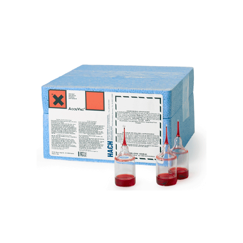 26075. REACTIVO P/DETERMINACION DE FLUORURO ACCUVAC DE 0.02-2.00MG/L C/25 AMPOLLETAS HACH