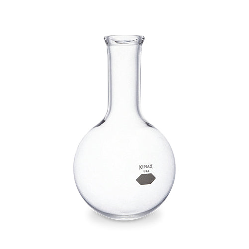 51516. MATRAZ DE EBULLICION DE VIDRIO 100ML FORMA REDONDA REFORZADO - KIMAX