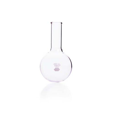 51515. MATRAZ DE EBULLICION DE VIDRIO 250ML FORMA FORMA REDONDA REFORZADO -  KIMAX