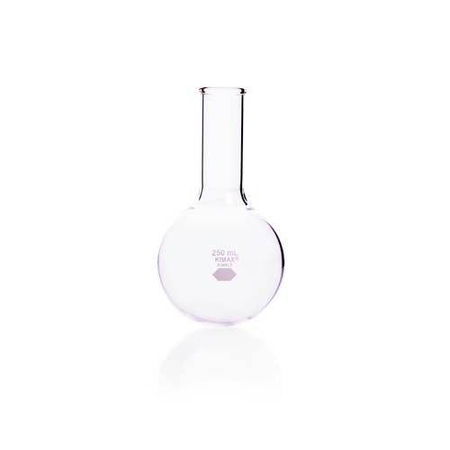 21309. MATRAZ DE EBULLICION DE VIDRIO 250ML FORMA FORMA REDONDA REFORZADO -  KIMAX
