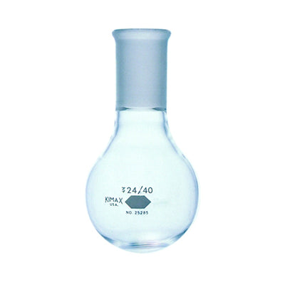10871. MATRAZ DE EBULLICION DE VIDRIO 250ML FORMA REDONDA UNION ESMERILADA 24/40 - KIMAX