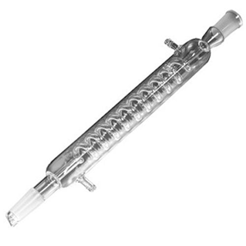 3475. CONDENSADOR DE VIDRIO GRAHAM DE SERPENTIN 400MM JUNTA 24/40 PUNTA GOTEO - PYREX