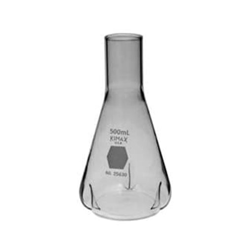 2932. MATRAZ DE VIDRIO P/CULTIVO 1LT P/AGITACION C/DEFLECTORES 125ML - KIMAX