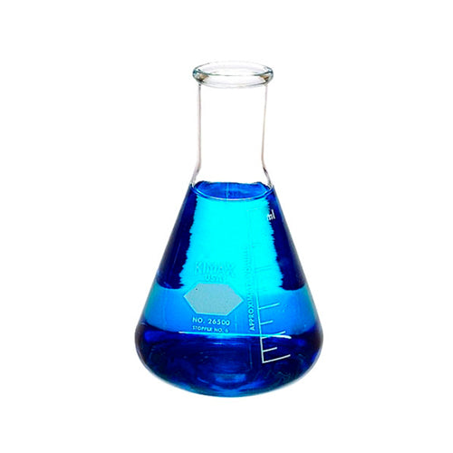 10875. MATRAZ ERLENMEYER DE VIDRIO 2LT BOCA ANGOSTA - KIMAX