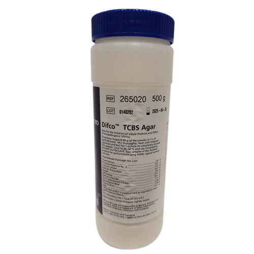 323. AGAR TCBS (TIOSULFATO-CITRATO-BILIS SUCROSA) 500GR DIFCO REGISTRO SANITARIO 2582R90 SSA