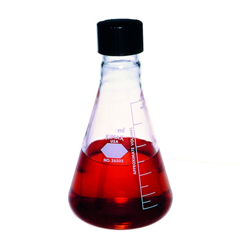 50791. MATRAZ ERLENMEYER DE VIDRIO 1LT C/TAPON DE ROSCA - KIMAX