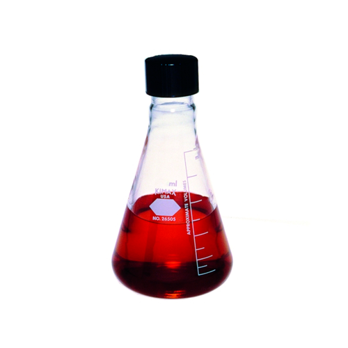 50824. MATRAZ ERLENMEYER DE VIDRIO 250ML C/TAPON DE ROSCA - KIMAX