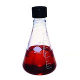 1989. 1989. MATRAZ ERLENMEYER DE VIDRIO C/TAPON DE ROSCA 50ML - KIMAX
