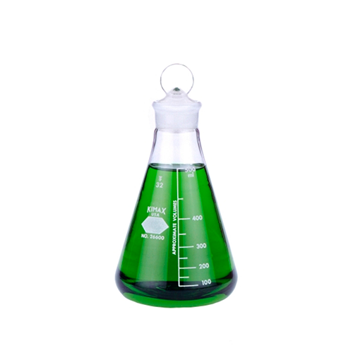 5649. MATRAZ ERLENMEYER DE VIDRIO 250ML C/TAPON ESMERILADO - KIMAX