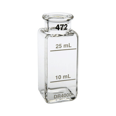 54955. CELDA DE VIDRIO 10/25ML, 1PULG CUADRADA C/2 HACH