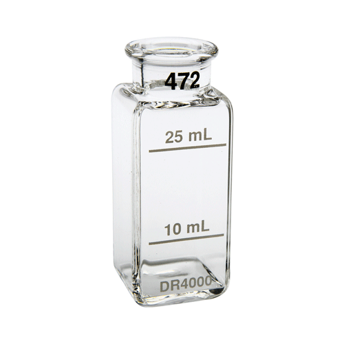 25748. CELDA DE VIDRIO 10/25ML, 1PULG CUADRADA C/2 HACH