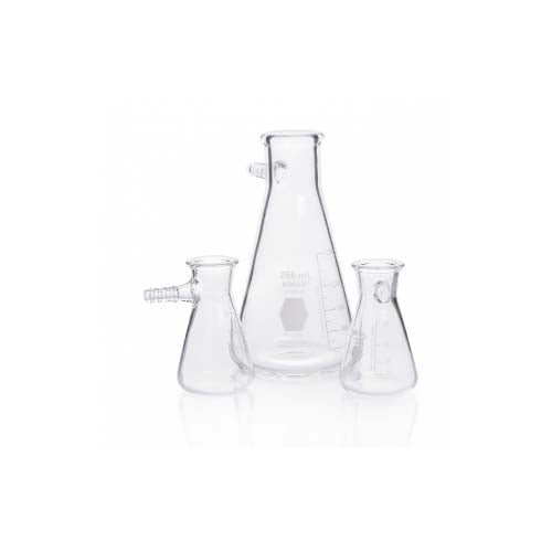 20876. MATRAZ FILTRACION DE VIDRIO 125ML GRADUADO, BRAZO LATERAL DE VIDRIO - KIMAX