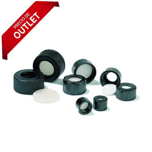 1060. 	TAPON DE ROSCA DE POLIPROPILENO NEGRO 10-425 PTFE/SILICON P/VIAL 2ML C/100 SUPELCO