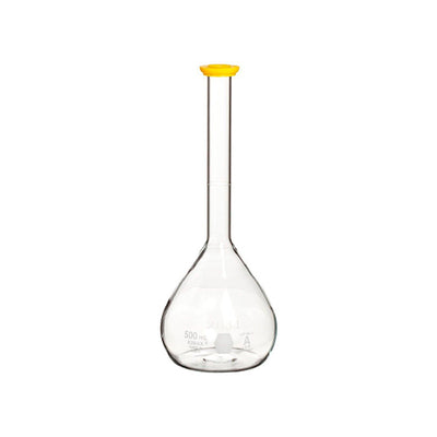 11575.MATRAZ VOLUMETRICO DE VIDRIO 500ML CLASE A CERTIFICADO C/TAPA SNAP-CAP - KIMAX