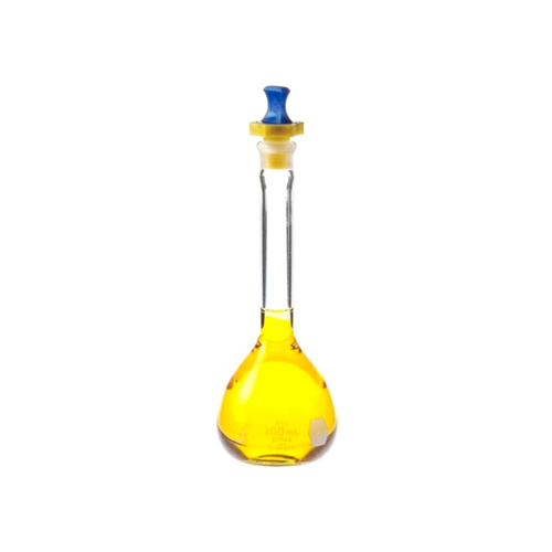 18069. MATRAZ VOLUMETRICO DE VIDRIO 50ML CLASE A C/TAPON DE POLIETILENO - KIMAX