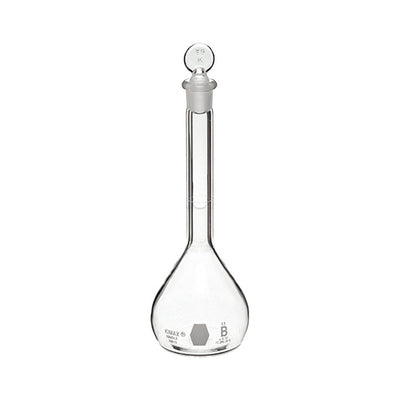 11577.MATRAZ VOLUMETRICO DE VIDRIO 2LT CLASE B C/TAPON DE VIDRIO  - KIMAX