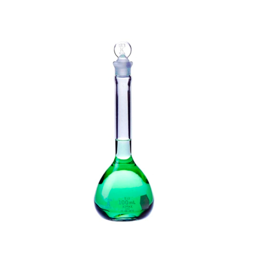 18313. MATRAZ VOLUMETRICO DE VIDRIO 1LT CLASE A CERTIFICADO INDIVIDUAL C/TAPON VIDRIO - KIMAX