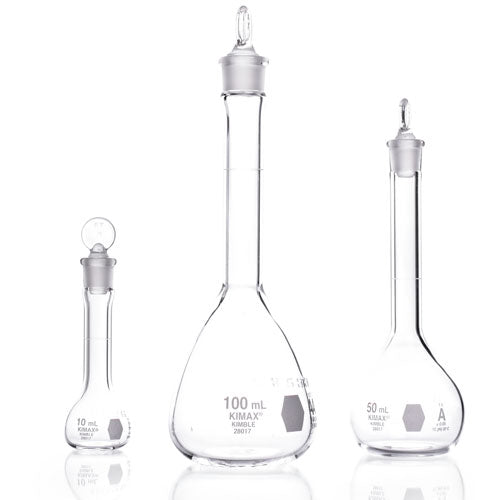 26931. MATRAZ VOLUMETRICO DE VIDRIO 2LT CLASE A CERTIFICADO, SERIALIZADO C/TAPON DE VIDRIO PENNYHEAD KIMAX