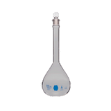 24679. MATRAZ VOLUMETRICO DE VIDRIO 250ML CLASE A C/TAPON DE POLIETILENO, CERTIFICADO LOTE KIMAX