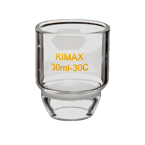 26924. CRISOL GOOCH DE VIDRIO FORMA BAJA 30ML, PORO ABIERTO KIMFLOW 30MM KIMAX