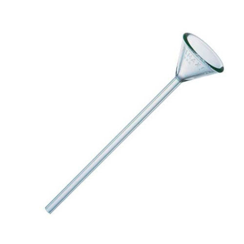 26925. EMBUDO DE VIDRIO 90ML, DIAMETRO INTERIOR 75MM, ANGULO DE 58°C TALLO 125MM DE LARGO KIMAX