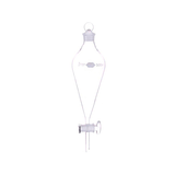 24680. EMBUDO DE SEPARACION DE VIDRIO 60ML FORMA PERA SQUIBB C/LLAVE DE PASO Y TAPON DE VIDRIO KIMAX
