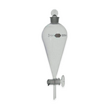 19728. EMBUDO DE SEPARACION DE VIDRIO 500ML FORMA PERA C/LLAVE DE TEFLON - KIMAX