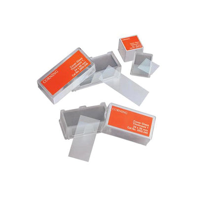 2659. CUBREOBJETOS 22X40MM #1 1/2 DE VIDRIO RECTANGULARES C/200 PIEZAS - PYREX