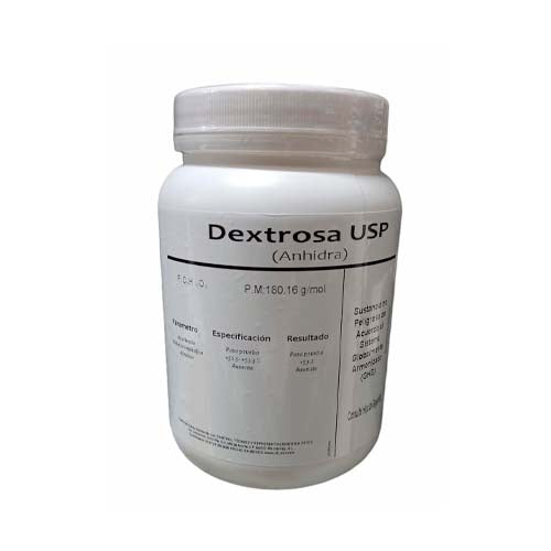 20121. DEXTROSA ANHIDRA USP PLASTICO 500GR PAQUETE C/2 PIEZAS - CTR