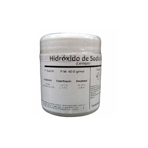 20159. HIDROXIDO DE SODIO LENTEJAS RA PLASTICO 100GR PAQUETE C/2 PIEZAS - CTR