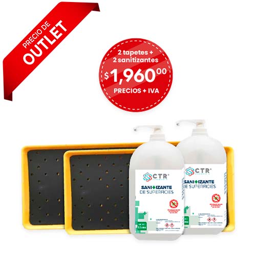 6732. 2 TAPETE SANITIZANTE + 2 SANITIZANTE DE SUPERFICIES - NOTRAX