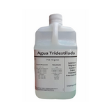 20082. AGUA TRIDESTILADA PLASTICO 1LT PAQUETE C/3 PIEZAS - CTR