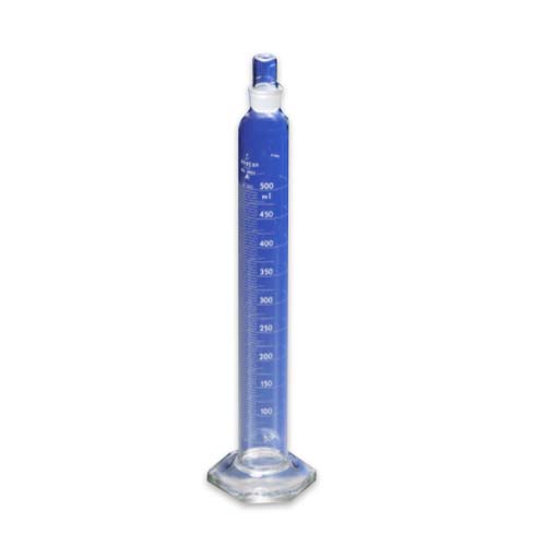 15136. PROBETA (MEDIDA CILINDRICA) DE VIDRIO 500ML CLASE A GRADUADA CERTIFICADA/SERIALIZADA C/TAPON ESMERILADO - PYREX