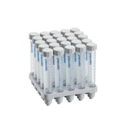 8239. TUBO DE POLIPROPILENO 15ML CONICO INCOLORO ESTERIL LIBRE DE PIROGENOS, DNASAS, RNASAS Y ADN HUMANO Y BACTERIANO C/500 (20 RACKS C/25 PIEZAS) EPPENDORF