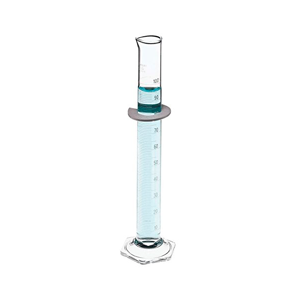 2618. PROBETA (MEDIDA CILINDRICA) DE VIDRIO 1LT GRADUADA LINEA BLANCA C/PICO - PYREX