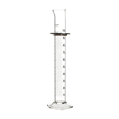 11516.PROBETA (MEDIDA CILINDRICA) DE VIDRIO 100ML GRADUADA LINEA BLANCA C/PICO CERTIFICADA - PYREX