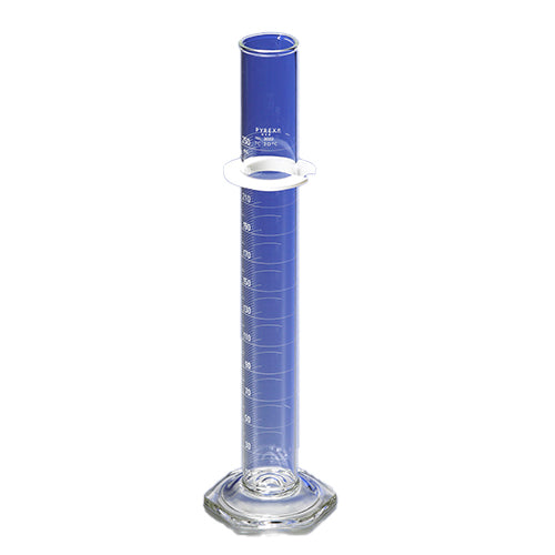 10734. PROBETA (MEDIDA CILINDRICA) DE VIDRIO 50ML GRADUADA LINEA BLANCA C/PICO CERTIFICADA - PYREX