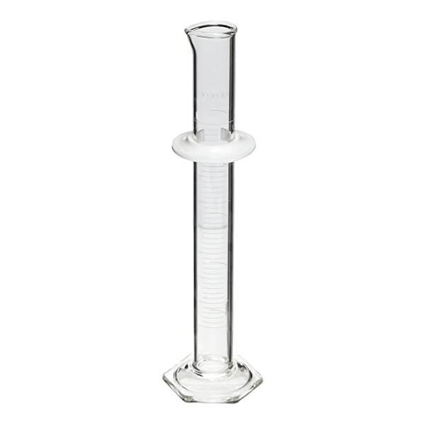 2695. PROBETA (MEDIDA CILINDRICA) DE VIDRIO 100ML CLASE A GRADUADA DOBLE ESCALA - PYREX
