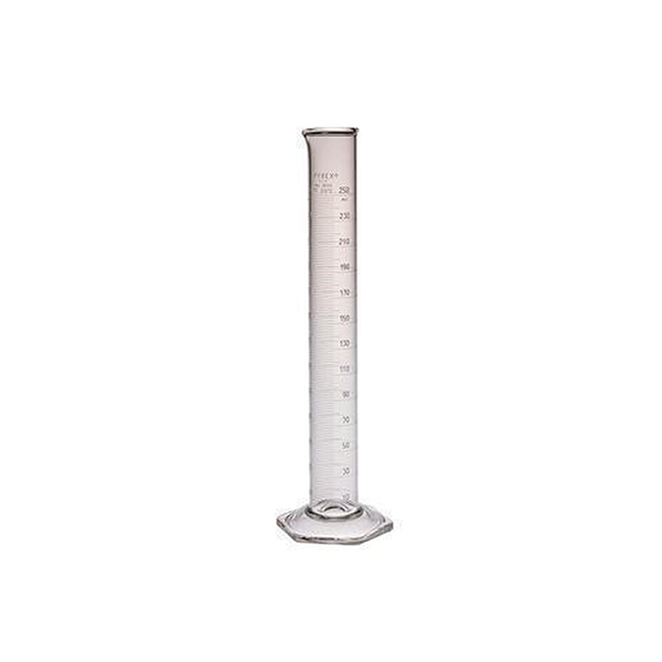 2835. PROBETA (MEDIDA CILINDRICA) DE VIDRIO 10ML GRADUADA DOBLE ESCALA ECONOMICA - PYREX