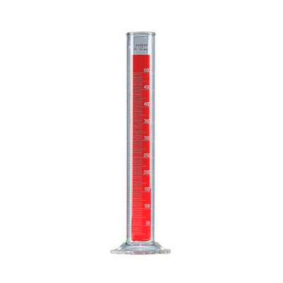 2820. PROBETA (MEDIDA CILINDRICA) DE VIDRIO 100ML GRADUADA LINEA ROJA C/PICO - PYREX