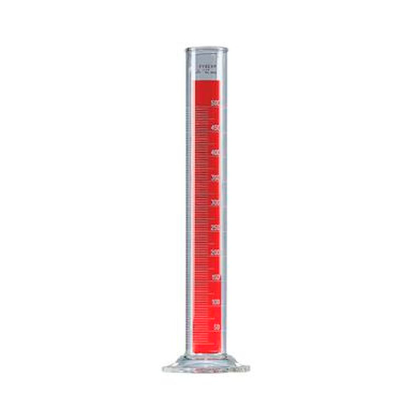 2820. PROBETA (MEDIDA CILINDRICA) DE VIDRIO 100ML GRADUADA LINEA ROJA C/PICO - PYREX